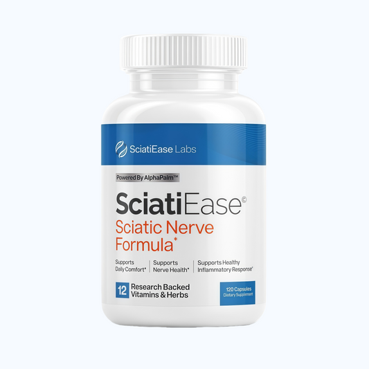 SciatiEase Sciatic Nerve Health Support Supplement - Nerve Support Formula with AlphaPalm, Pea, Vitamin B Complex, Alpha Lipoic Acid 300mg - 120 Capsules