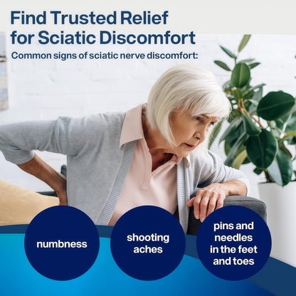 SciatiEase Sciatic Nerve Health Support Supplement - Nerve Support Formula with AlphaPalm, Pea, Vitamin B Complex, Alpha Lipoic Acid 300mg - 120 Capsules